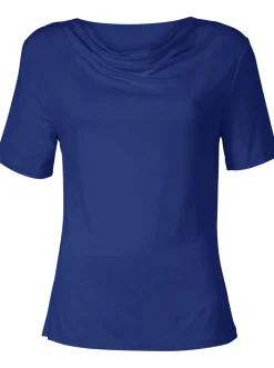 Wasserfallshirt mit kurzen Ärmeln