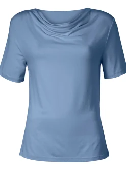 Wasserfallshirt mit kurzen Ärmeln