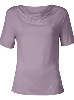 Wasserfallshirt mit kurzen Ärmeln
