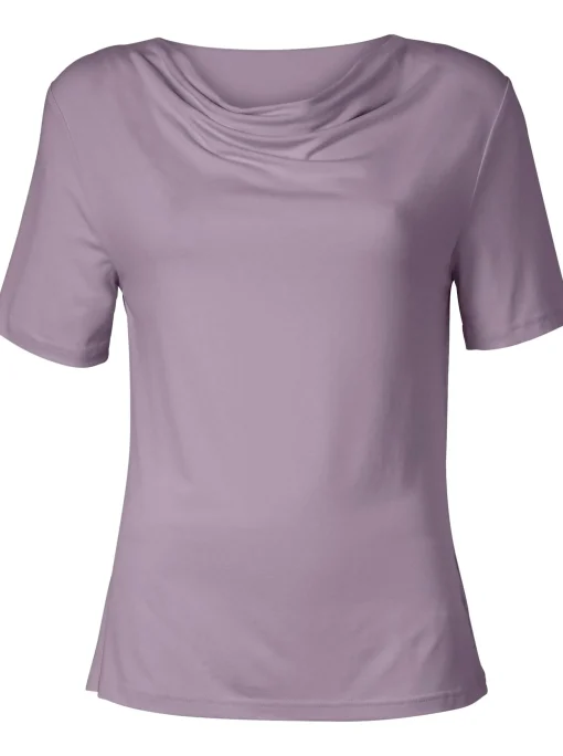 Wasserfallshirt mit kurzen Ärmeln