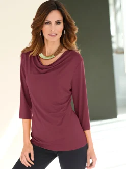 Wasserfallshirt mit 3/4-langen Ärmeln