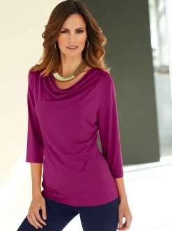 Wasserfallshirt mit 3/4-langen Ärmeln