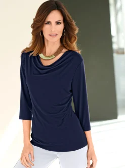 Wasserfallshirt mit 3/4-langen Ärmeln