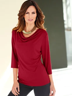 Wasserfallshirt mit 3/4-langen Ärmeln