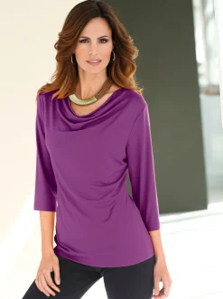 Wasserfallshirt mit 3/4-langen Ärmeln