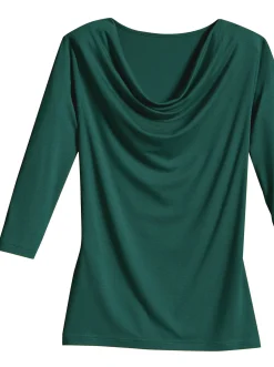 Wasserfallshirt mit 3/4-langen Ärmeln