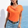 Wasserfallshirt mit Stretch-Anteil