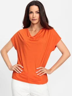 Wasserfallshirt mit Stretch-Anteil