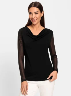 Wasserfallshirt mit transparenten Ärmeln