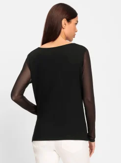 Wasserfallshirt mit transparenten Ärmeln