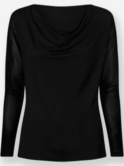 Wasserfallshirt mit transparenten Ärmeln