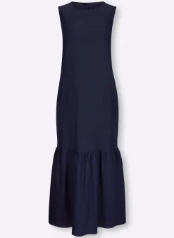 Webkleid mit Leinen-Anteil