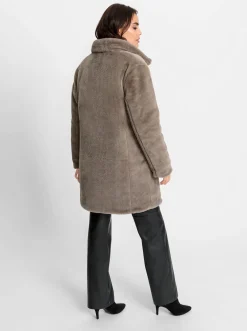 Wendejacke aus Stepp und Pelz-Imitat