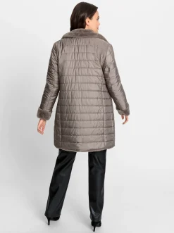 Wendejacke aus Stepp und Pelz-Imitat