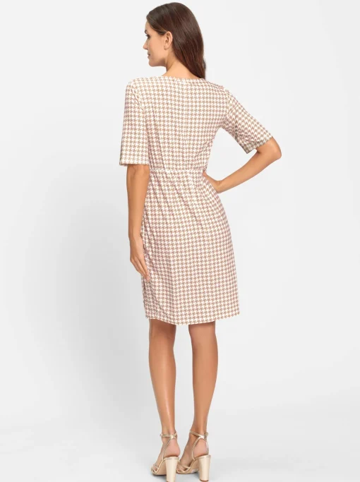 Wickelkleid mit Pepita-Muster