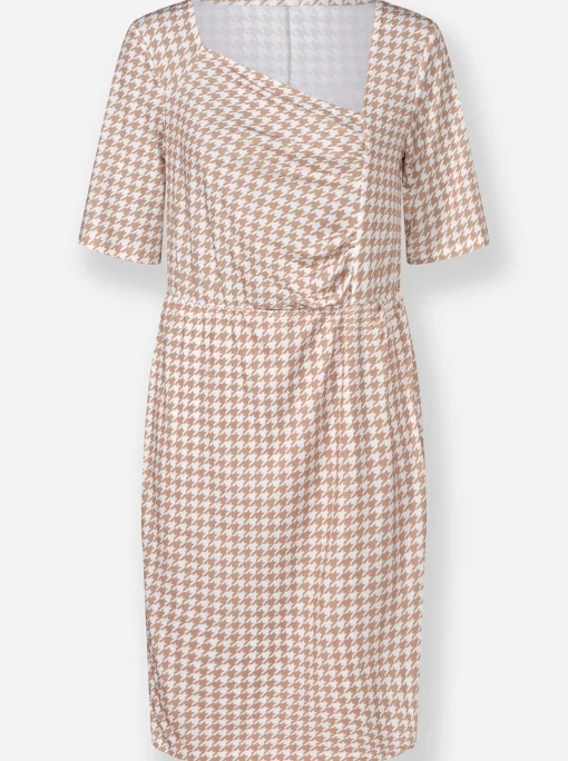 Wickelkleid mit Pepita-Muster