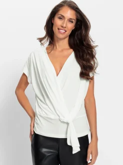 Wickelshirt mit Knotendetail