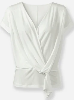 Wickelshirt mit Knotendetail