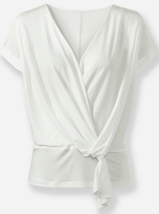 Wickelshirt mit Knotendetail
